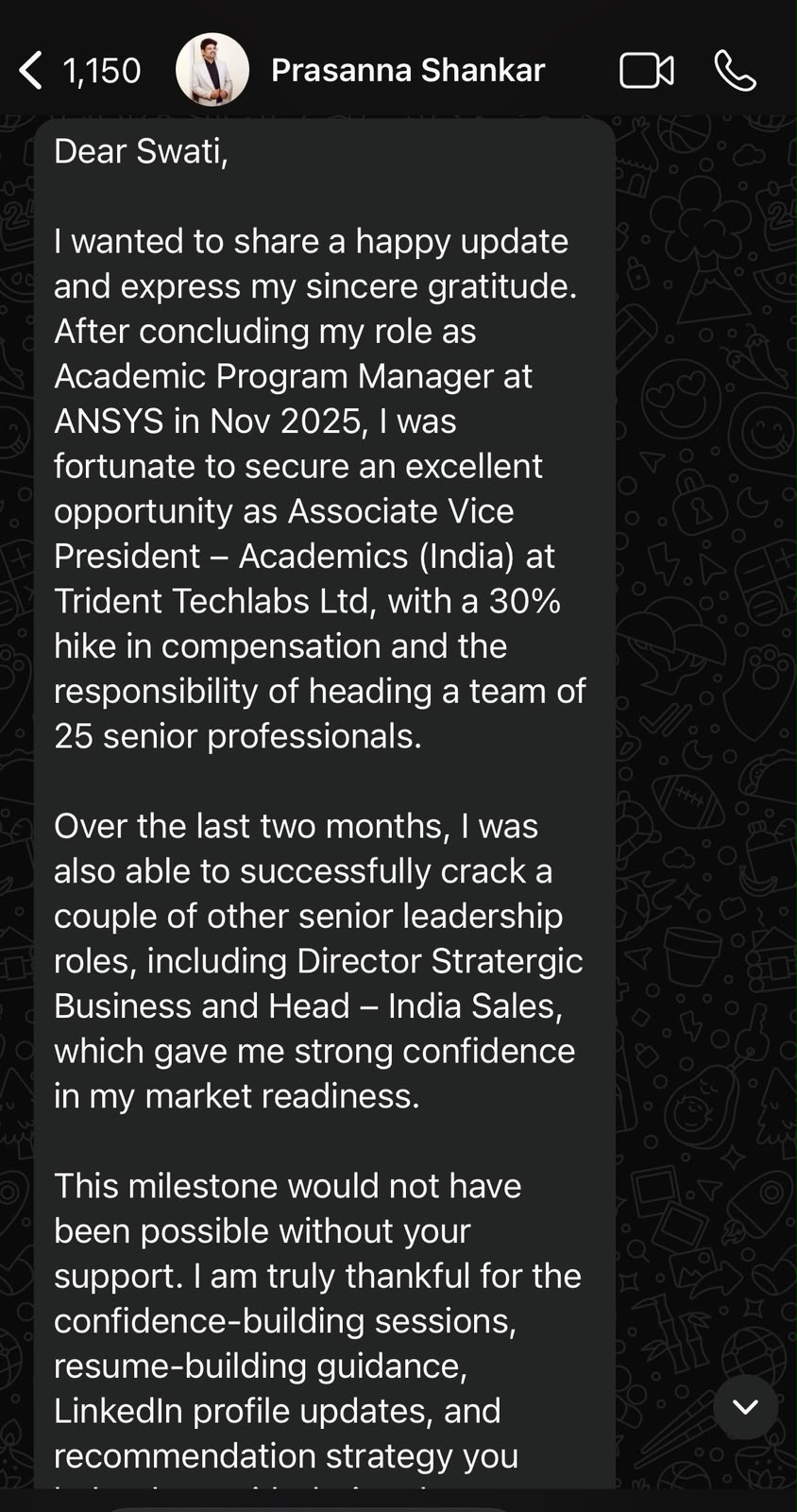 Testimonial screenshot 8
