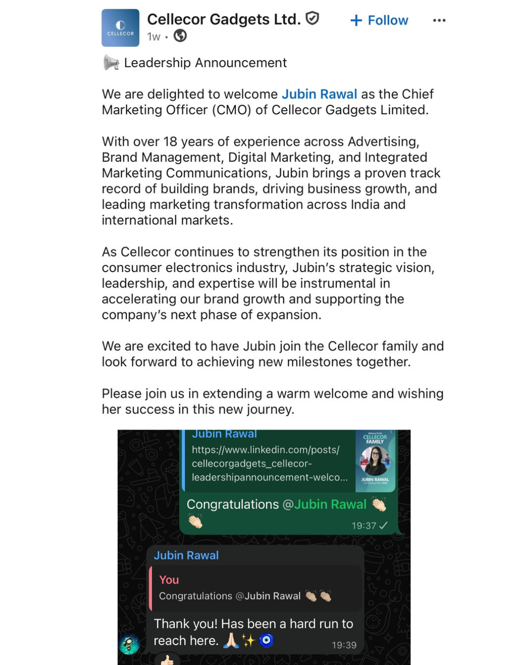 Testimonial screenshot 1